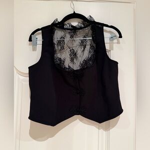 Mario Serrani Black Lace Detail Garment